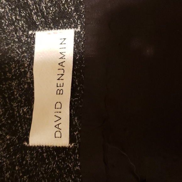 VINTAGE ASYMMETRICAL WOOL AND LEATHER BLAZER - Picture 10 of 11